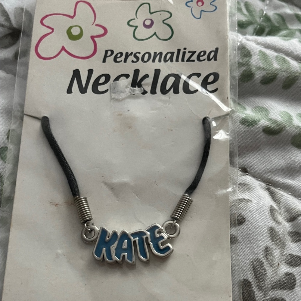 Kate Personalized Blue Necklace for Kids